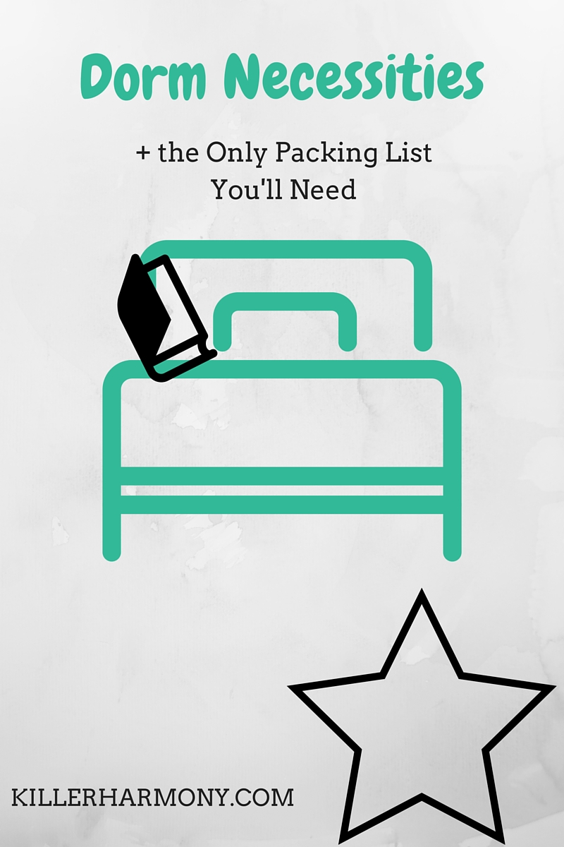 Killer Harmony | Dorm Necessities | You can't always know what you need in college until you get there. Here are some things I loved having, and I hope they help you.