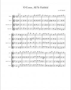 O Come, All Ye Faithful (flute quartet)