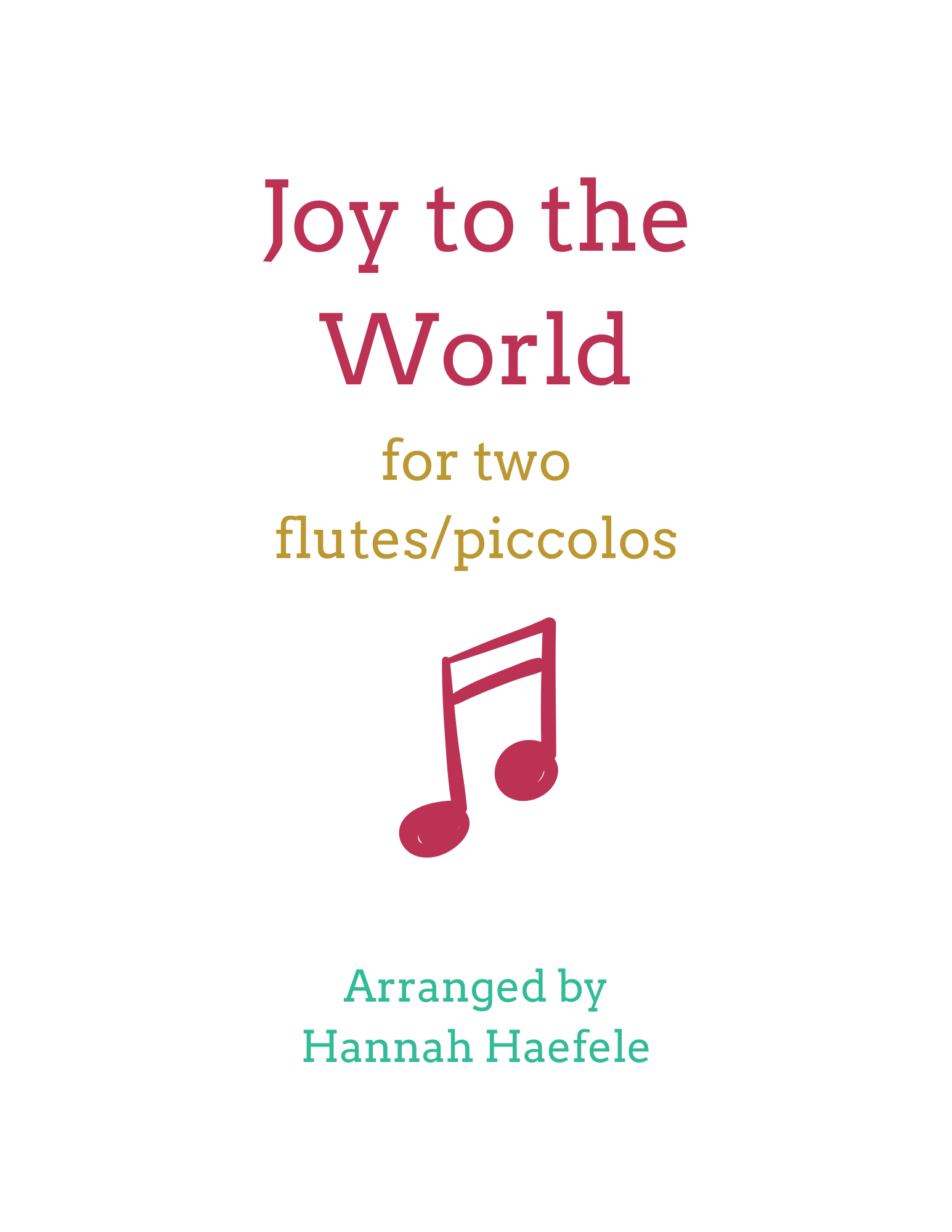 Joy to the World flute duet